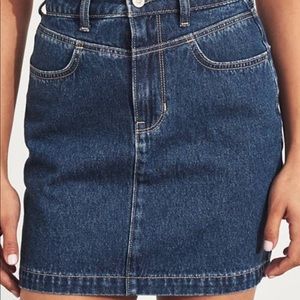 Hollister Ultra high rise denim skirt